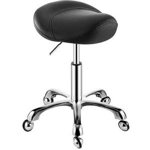 Zadelkruk, Rolstoel, Ergonomische Rolstoel Met U-vormige Wielen, Verstelbare Hoogte En Zacht Kussen For Thuis, Kantoor, Salon, Winkel(Black)