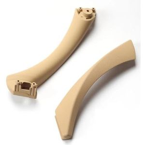 Deurgrepen binne Auto-interieur passagiersdeurgreep koolstofvezel voor BMW 3-serie E90 E91 E92 316 318 320 325 328i 2004-2012 Deurgreepset(Beige-Set-Right)