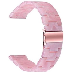 ENICEN Hars Watch Band Compatibel met Fitbit versa 3 / Fitbit Sense Smart Polsband Accessoires Dames Mannen Hars Armband Strap for Fitbit Sense (Color : Pearl pink)