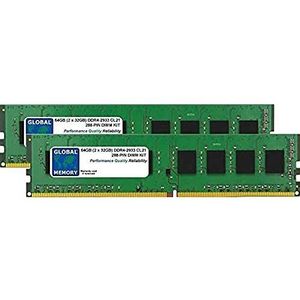 64GB (2 x 32GB) DDR4 2933MHz PC4-23400 288-PIN DIMM GEHEUGEN RAM KIT VOOR PC-DESKTOPS/MOEDERBORDEN