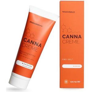 VitalizeNature CANNA CREME – Hooggedoseerde CBD Gel 1425 mg – Verwarmende spier- & gewrichtsgel met CBD & warmte-extracten – Ondersteunt flexibiliteit & verlicht spanningen – 120 ml