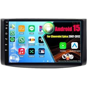 Android 15 Autoradio Voor Chevrolet Epica 2007-2012 met Draadloze Carplay Android Auto, 9 Inch Autoscherm Soporta Bluetooth WIFI GPS FM/RDS(8Core(4+64GB))