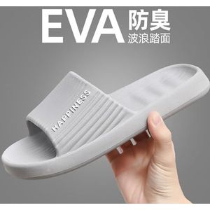 BDWMZKX Slippers Men's Slippers Summer Home Indoor Large Size Couple Bathroom Bath Non-slip Household Soft Sole Outer Wear Eva-light Gray (best -selling Model)-44-45 (suitable For 43-44)