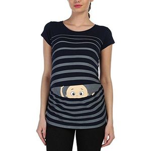 Grappige schattige zwangerschapsmode T-shirt met motief zwangerschapscadeau - korte mouwen, zwart, S