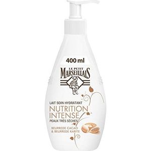 Le Petit Marseillais - Hydraterende Lichaamsmelk - 400 ml - Intensieve Voeding - Met Cacaoboter en Sheaboter