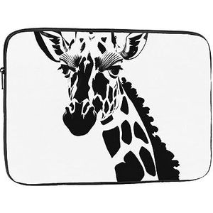 Laptop Case Sleeve 13 inch Laptop SleeveZwart en Wit Giraffe Laptop Tas Shockproof Beschermende Draagtas