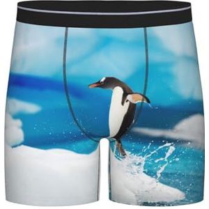 GRatka Boxer slips, heren onderbroek Boxer Shorts been Boxer Slips grappig nieuwigheid ondergoed, pinguïn bedrukt, zoals afgebeeld, M