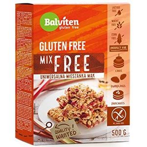 Balviten Glutenvrije universele mix voor brood, 500 g, gecertificeerd, voor het bakken van cake, pasta, pannenkoeken