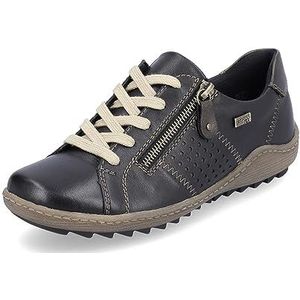 Remonte RemonteTEX R1437 sneakers voor dames, veterschoenen, losse inlegzool, waterafstotend, remonteTEX, Zwart combi 01, 45 EU