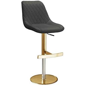 Barkrukken 360 ° draaibare hoge stoel moderne rugleuning barkruk keuken restaurant schoonheidssalon receptie stoel verstelbaar 60-82 cm thuisbar