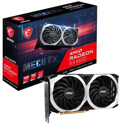 MSI MECH RX 6600 2X 8G videokaart AMD Radeon RX 6600 8 GB GDDR6