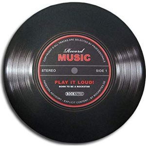 Close Up Record Music tapijt in de vorm van een plaat (67 cm) met anti-slip rubberen achterkant