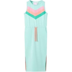Kinderjurk met trekkoord 104 lichtmint, kinderkleding, meisjeskleding, kinderen jurk, kinderkled, meisjes jurk, meisjesjurk, kinderkleding meisjes