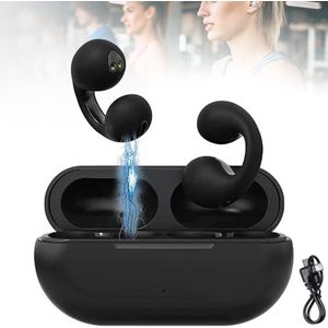 Trimetica Earphones, Trimetica Earmetics, Trimetica Bone Earphones, Wireless Bone Conduction Earbuds, Bone Conduction Headphones Bluetooth, Noise Canceling Headset Sports (Black)