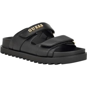 GUESS Fabulon platte sandaal voor dames, zwart 001, 3,5 UK, Zwart 001, 36.5 EU