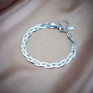 Roestvrij staal 3in1 Snake Chain Necklace Armbanden Voor Vrouwen Meisje Nieuwe Mode Waterdichte Sieraden Set-B571