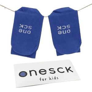 ONESCK Super zachte katoenen sokken voor jongens en meisjes, levendige effen kleuren in twee maten 3-6 en 7-12 jaar, koningsblauw, 7-12 Years