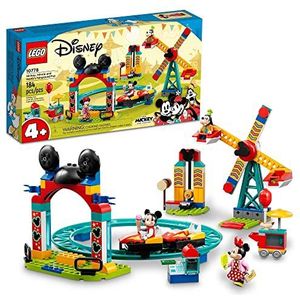 LEGO Disney Mickey en vrienden - Mickey, Minnie en Goofy's Fairground Fun 10778 bouwspeelgoedset voor kleuters, meisjes en jongens vanaf 4 jaar (184 stuks)