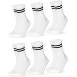 Occulto - Serena - Tennis Sokken - Zwart - Pak van 6