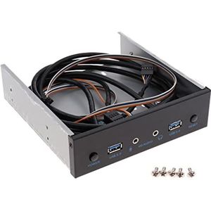 USB3.0 2Port Optische Drive Voorpaneel USB Hub +HD AUDIO+Power Switch Knop