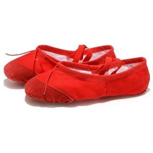 Ballerina's voor vrouwen, meisjes, ballerina's, platte schoenen, canvas, ballet, yogaschoenen voor peuters, kleine kinderen, ballerina's (grijs, EU28)