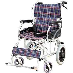 Rolstoelen Opvouwbare opvouwbare handmatige rolstoel, lichtgewicht zelfrijdende aluminium rolstoel met 360&Deg; Roterend wiel, geschikt voor ouderen en mensen met een gewicht van 100 kg
