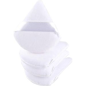 Mini Triangle Powder Puffs Herbruikbare Beauty Blender Wasbare spons Cosmetische poederapplicator Foundation Make-up Accessoires (Color : 3pcs WH)