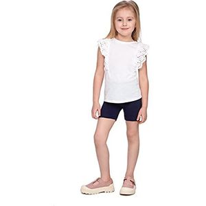 SOFTSAIL Meisjes Leggings Fietsen Shorts Korte Katoen Sport Dansen Gymnastiek Ademend Comfortabel Rekbaar, marineblauw, 6-7 jaar