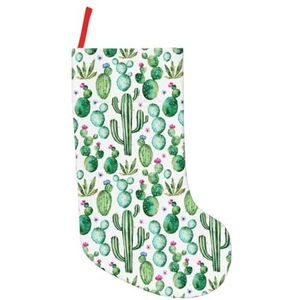 Cactus Flower Print Kerst Kousen,Vakantie Party Decoraties
