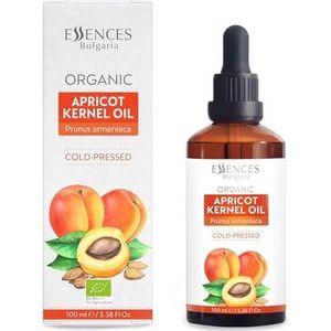 Essences Bulgaria Biologische Abrikozenpitolie 100ml | 100% Natuurlijke Koudgeperste Olie | Therapeutische Kwaliteit | Familiebedrijf | Massage Basisolie | Natuurlijke Vochtinbrengende Crème
