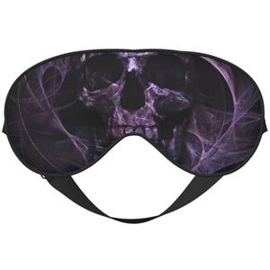 CRJSYCBYB Paarse Schedel Gedrukt Zacht Oogmasker Slapen Oogmasker Reizend Oogmasker