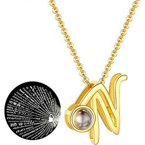 GoldChic Jewelry 18k Vergulde Eerste n Ketting, Ik Hou Van Jou In 100 Talen Choker Voor Vrouwen