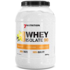 7Nutrition Whey Protein Isolate 90-1 pack - Muscle Building Shake - Met aminozuren - BCAA (2000g, Vanilla)