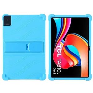 Tablet Case Geschikt for TCL Tab 10L Gen 3 LTE Case 8193A 10.1 ""Tablet PC Siliconen Shockproof Cover met Achter Kickstand(Sky Blue)