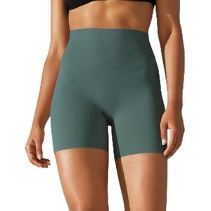 Yoga Shorts Dames Fitness Shorts Hardlopen Fietsbroek Ademend Sport Leggings Hoge Taille Zomer Training Gym Shorts-Donker Groen-M