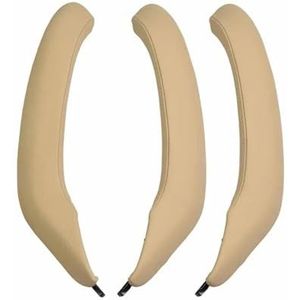 Deurgreep Binnenhandgreep lederen bekleding voor BMW F25 F26 X3 X4 deur armsteun paneel Holster vervangen beige zwarte steun Deurgreepset(RHD Beige Set)