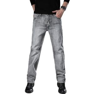 MQPALZKD Casual stretch slim-fit basisjeans Business retro effen jeans(32)