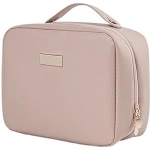 Make-upzak Multilayer Vierkante Kosmetische Zak Waterdichte Pu-de Zak van de Reis, roze, Eén maat