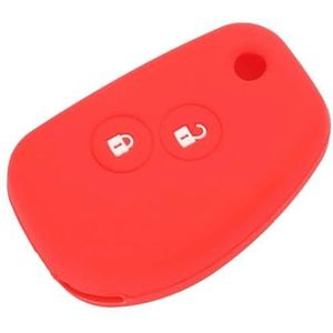 Afstandsbediening Autosleutel Siliconen Hoes Case voor Renault Dacia Modus Logan Clio 2B-red