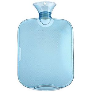 DieffematicRSD Warmwaterkruik 2000 ml water-vulling warmwatertassen dikke watertas fles transparante warmwaterflessen hoge dichtheid PVC explosieveilige zak (Color : Blue)