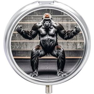 Ronde pillendoos 3 compartimenten draagbare medicijnpillendoos één maat pillendoos voor zakpillenorganisator en vitaminecontainers voor reizen