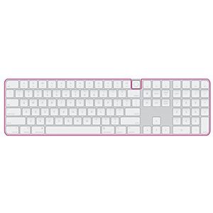 MiNGFi Silikon toetsenbordbeschermer compatibel met Magic Keyboard met Touch ID en numeriek toetsenblok model A2520 (2021+) US/ANSI toetsenbordindeling - Transparant