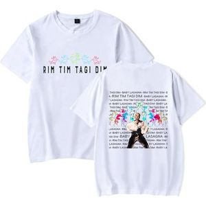 Baby Lasagne T-shirts Rim Tim Tagi Dim Merch Mannen Dames Mode Tee Jongens Meisjes Casual Zomer Korte Mouw Shirts, Wit, XXS