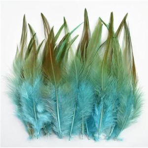 20 stks/partij Fazantenveren voor ambachten kleding sieraden natuurlijke kip carnaval handwerk accessoires decoratie-lichtblauw 1
