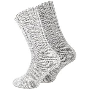 VCA - Noorse Sokken - Grijs - Uniseks - 2 Paar Wollen Sokken