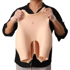 SoTUCR Realistische Siliconen Nep Kont Slipje Heupversterker Shaper Ondergoed Open Kruis Billen Controle Panty voor Transgenders,Color 2,one size