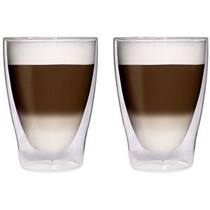 Filosa® Latte macchiato-glazen, dubbelwandig (2 x 280 ml), espressoglazen, theeglazen, cappuccinoglazen, thermoglazen, dubbelwandige latte macchiato, koffieglazen