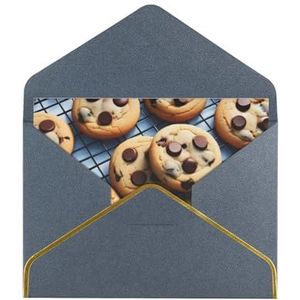 Chocolade Chip Cookies Gedrukt Wenskaarten, Prachtige Blanco Wenskaarten met Enveloppen, Grappige Kaarten voor Elke Gelegenheid