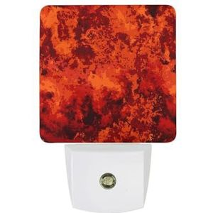Abstracte Vlammen Rode Camo Warm Wit Nachtlampje Plug In Muur Schemering naar Dawn Sensor Lichten Binnenshuis Trappen Hal