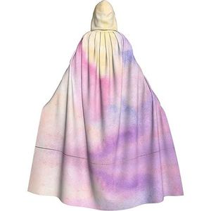 WURTON Regenboog. Hooded Mantel Voor Volwassenen, Carnaval Heks Cosplay Gewaad Kostuum, Carnaval Feestbenodigdheden, 190cm